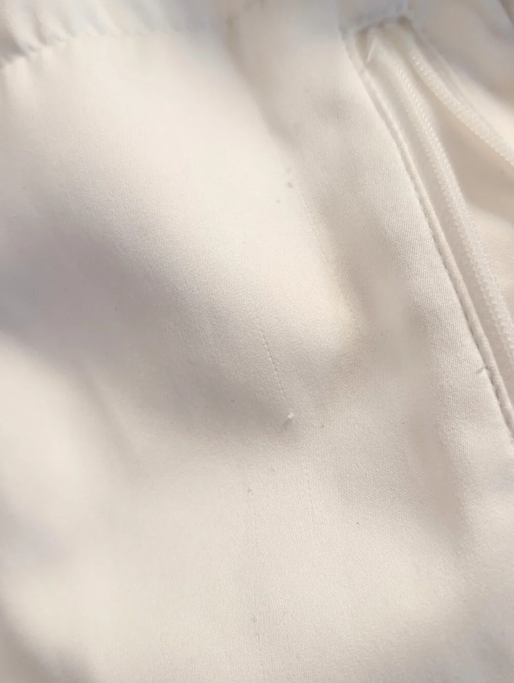 Alo Yoga Ivory Cropped Bomber Full Zip Jacket Athleisure